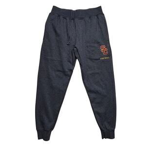 USC Football Athlete Exclusive Sweatpants Large Gray Fleece Jogger Team Trojan